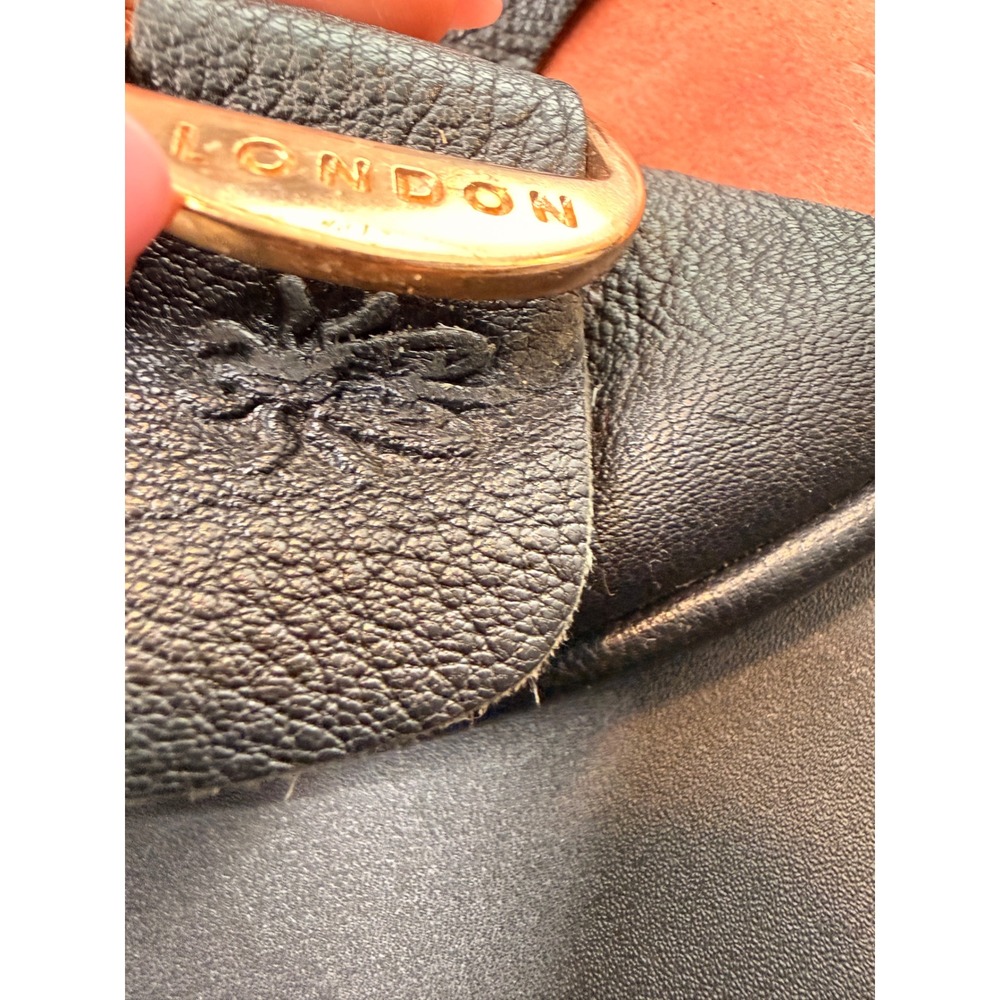 FLY London Elax Leather Mules Sandals Women's Buckle‎ Detail Black Open Toe 7 - Picture 7 of 11